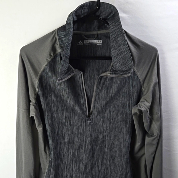 Adidas Climalite Pullover Women's Gray Heather 1/4 Zip Top Sz M - Picture 4 of 11